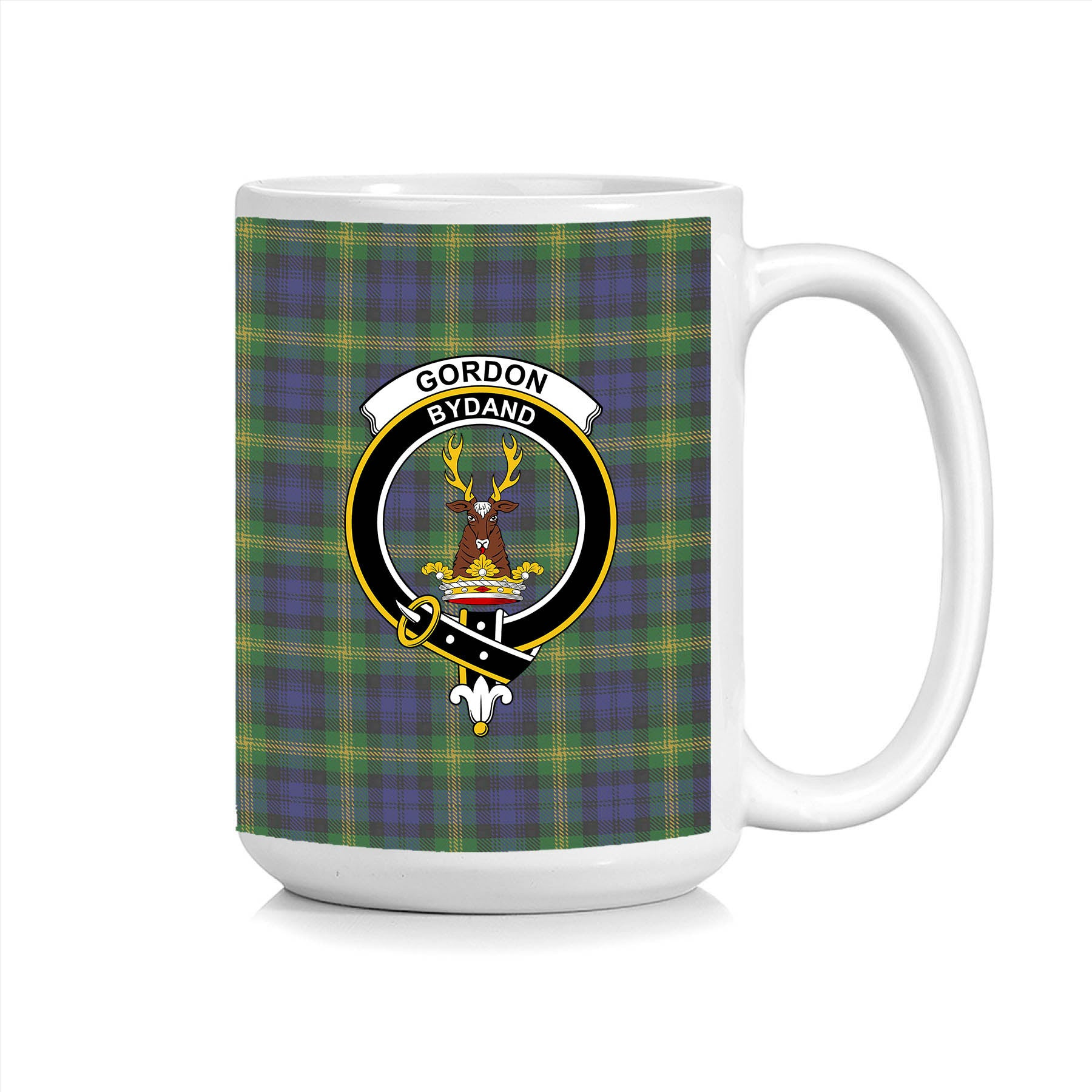 ScosTee Shop Scottish Gordon of Esselmont Crest Tartan Ceramic Mug