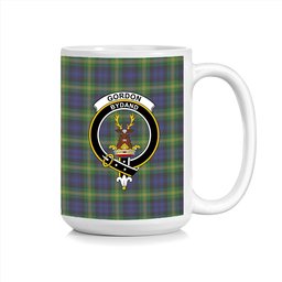 ScosTee Shop Scottish Gordon of Esselmont Crest Tartan Ceramic Mug