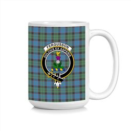 ScosTee Shop Scottish Fergusson of Balquhidder Ancient Crest Tartan Ceramic Mug