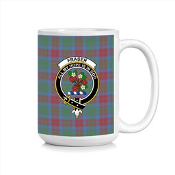 ScosTee Shop Scottish Fraser of Altyre Ancient Crest Tartan Ceramic Mug
