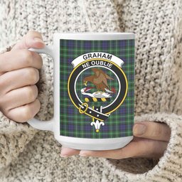 ScosTee Shop Scottish Graham of Montrose 2 Crest Tartan Ceramic Mug