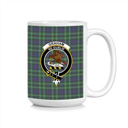 ScosTee Shop Scottish Graham of Montrose 2 Crest Tartan Ceramic Mug