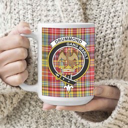 ScosTee Shop Scottish Drummond of Strathallan Modern Crest Tartan Ceramic Mug