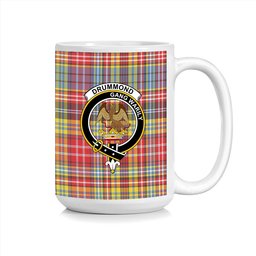 ScosTee Shop Scottish Drummond of Strathallan Modern Crest Tartan Ceramic Mug