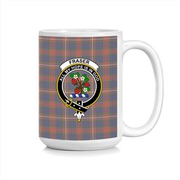 ScosTee Shop Scottish Fraser Hunting Modern Crest Tartan Ceramic Mug
