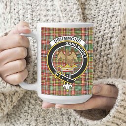 ScosTee Shop Scottish Drummond of Strathallan Ancient Crest Tartan Ceramic Mug