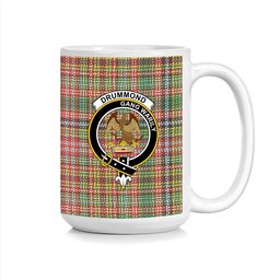 ScosTee Shop Scottish Drummond of Strathallan Ancient Crest Tartan Ceramic Mug