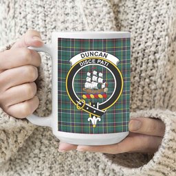 ScosTee Shop Scottish Duncan of Sketraw Modern Crest Tartan Ceramic Mug