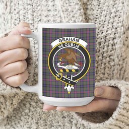 ScosTee Shop Scottish Graham of Airth Modern Crest Tartan Ceramic Mug