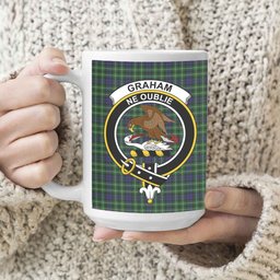 ScosTee Shop Scottish Graham of Montrose Crest Tartan Ceramic Mug