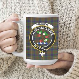 ScosTee Shop Scottish Fraser Hunting 1 Crest Tartan Ceramic Mug