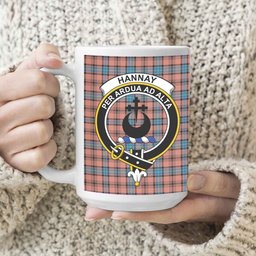 ScosTee Shop Scottish Hannay Dress Modern Crest Tartan Ceramic Mug