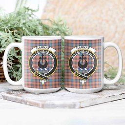 ScosTee Shop Scottish Hannay Dress Modern Crest Tartan Ceramic Mug