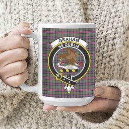 ScosTee Shop Scottish Graham of Airth Ancient Crest Tartan Ceramic Mug
