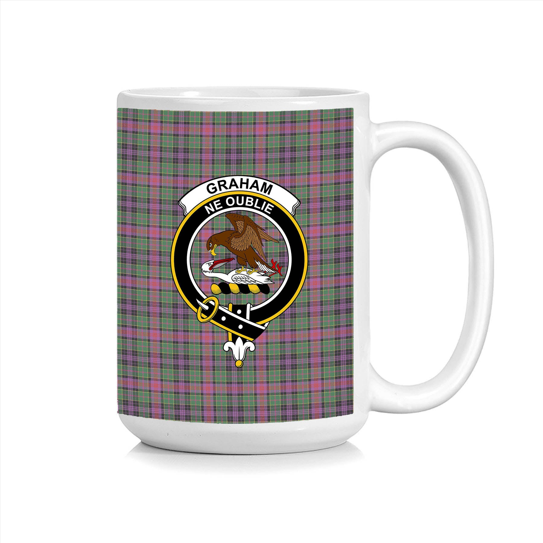ScosTee Shop Scottish Graham of Airth Ancient Crest Tartan Ceramic Mug