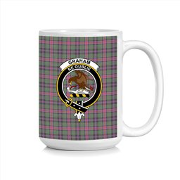 ScosTee Shop Scottish Graham of Airth Ancient Crest Tartan Ceramic Mug