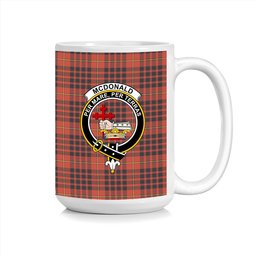 ScosTee Shop Scottish McDonald of Ardnamurchan Ancient Crest Tartan Ceramic Mug