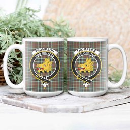 ScosTee Shop Scottish Thompson Society Hunting Modern Crest Tartan Ceramic Mug