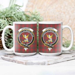 ScosTee Shop Scottish Stewart of Rothesay 2 Crest Tartan Ceramic Mug