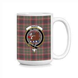 ScosTee Shop Scottish Innes of Cowie Ancient Crest Tartan Ceramic Mug