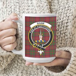 ScosTee Shop Scottish Shaw of Tordarroch Red Dress Crest Tartan Ceramic Mug