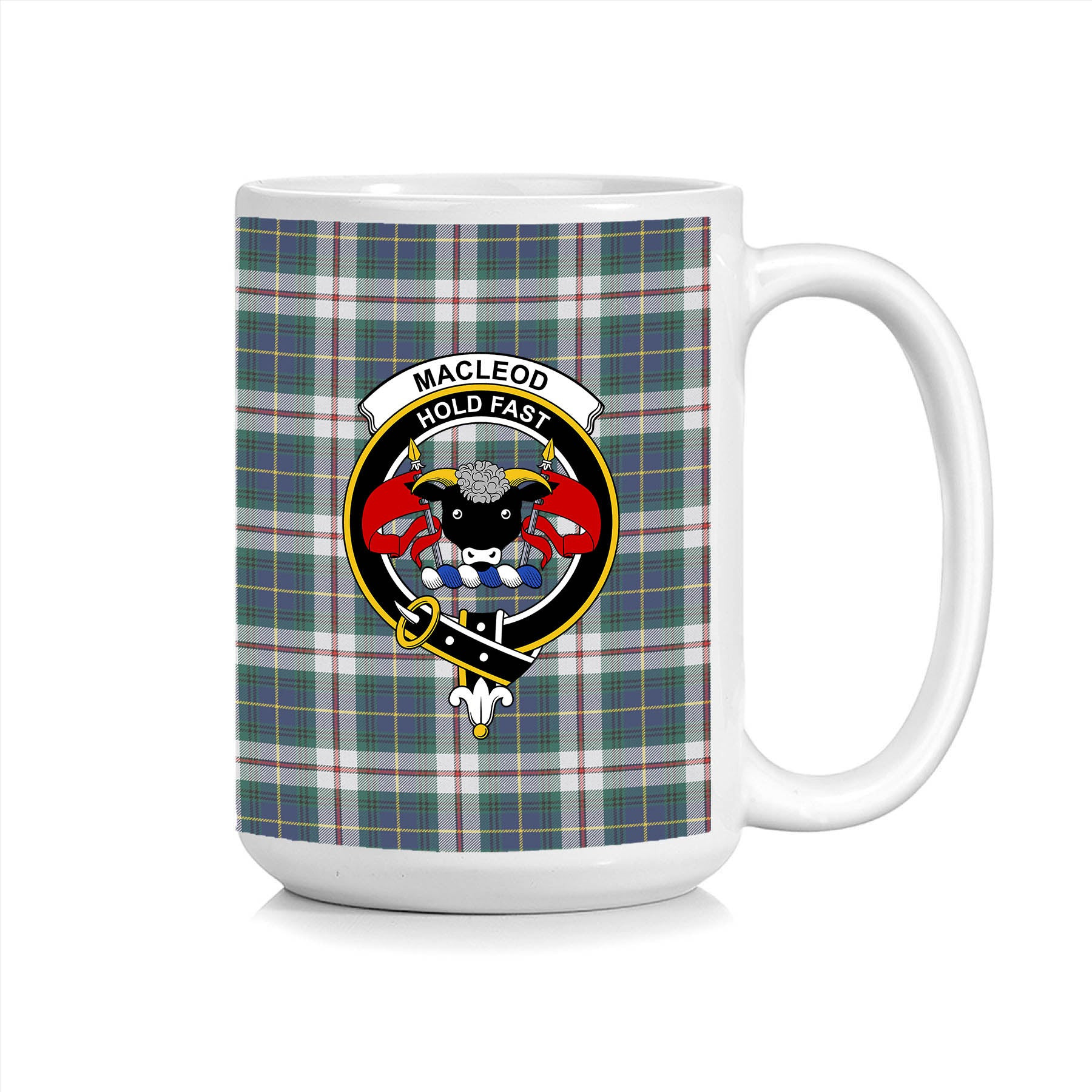 ScosTee Shop Scottish MacLeod Of Californian Modern Crest Tartan Ceramic Mug