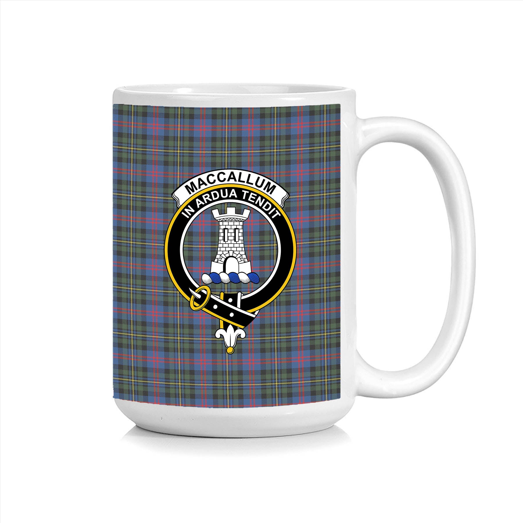 ScosTee Shop Scottish MacCallum of Berwick Modern Crest Tartan Ceramic Mug