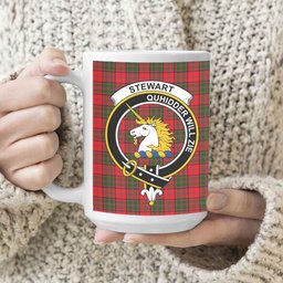 ScosTee Shop Scottish Stewart of Appin Modern Crest Tartan Ceramic Mug