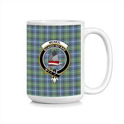 ScosTee Shop Scottish McNeil of Barra Ancient Crest Tartan Ceramic Mug