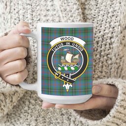 ScosTee Shop Scottish Wood Ancient Clan Crest Tartan Ceramic Mug