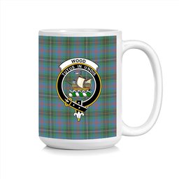 ScosTee Shop Scottish Wood Ancient Clan Crest Tartan Ceramic Mug