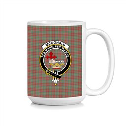 ScosTee Shop Scottish McDonald of Kingsburgh Crest Tartan Ceramic Mug