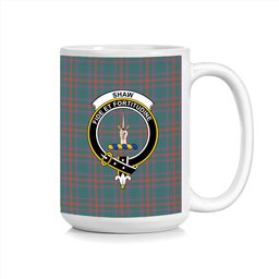 ScosTee Shop Scottish Shaw of Tordarroch Hunting Modern Crest Tartan Ceramic Mug