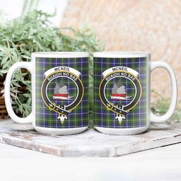 ScosTee Shop Scottish McNeil of Barra Modern Crest Tartan Ceramic Mug