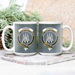 ScosTee Shop Scottish Strang of Balkaskie Modern Crest Tartan Ceramic Mug