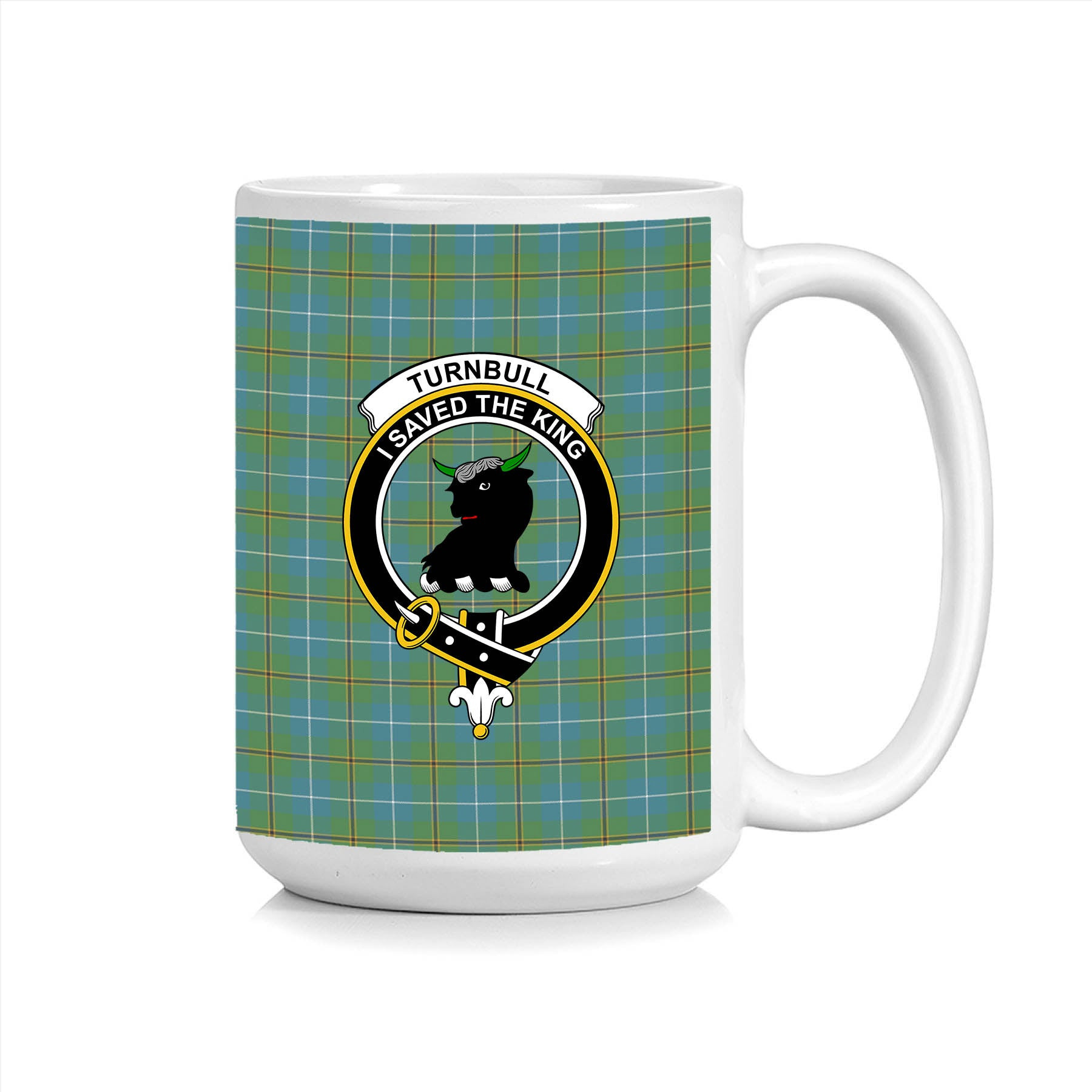 ScosTee Shop Scottish Turnbull Hunting Ancient Clan Crest Tartan Ceramic Mug