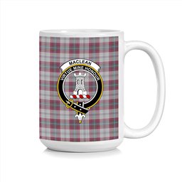 ScosTee Shop Scottish MacLean of Duart Dress 4 Crest Tartan Ceramic Mug