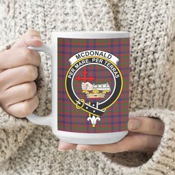 ScosTee Shop Scottish McDonald of Boisdale Crest Tartan Ceramic Mug