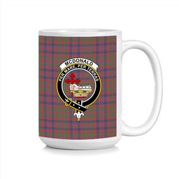 ScosTee Shop Scottish McDonald of Boisdale Crest Tartan Ceramic Mug