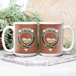ScosTee Shop Scottish McDonald of Sleat Ancient Crest Tartan Ceramic Mug