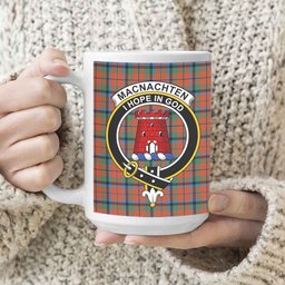 ScosTee Shop Scottish MacNachten Ancient Crest Tartan Ceramic Mug
