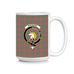 ScosTee Shop Scottish Stewart of Appin Ancient Clan Crest Tartan Ceramic Mug