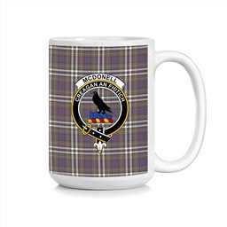 ScosTee Shop Scottish McDonell of Glengarry Dress Modern Crest Tartan Ceramic Mug