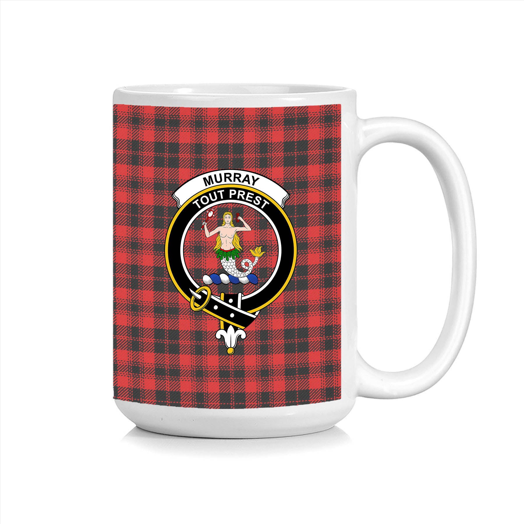 ScosTee Shop Scottish Murray of Ochtertyre Modern Crest Tartan Ceramic Mug