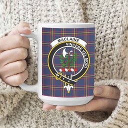 ScosTee Shop Scottish MacLaine of Lochbuie Hunting Modern Crest Tartan Ceramic Mug
