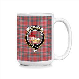 ScosTee Shop Scottish McDonald of Lochmaddy Modern Crest Tartan Ceramic Mug