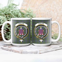 ScosTee Shop Scottish Ogilvie of Inverarity Wilsons_ Crest Tartan Ceramic Mug