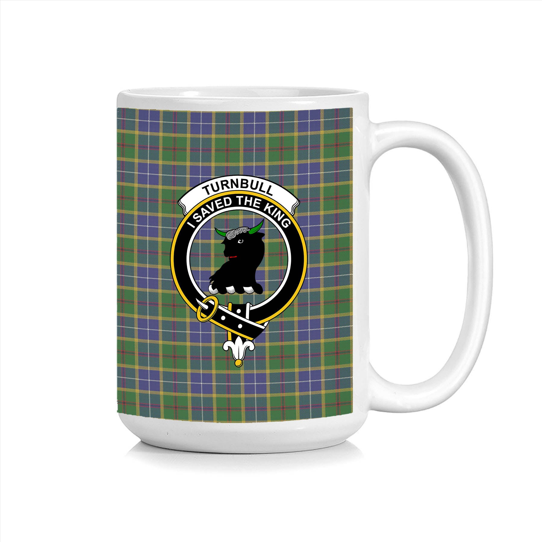 ScosTee Shop Scottish Turnbull of Thornton Crest Tartan Ceramic Mug