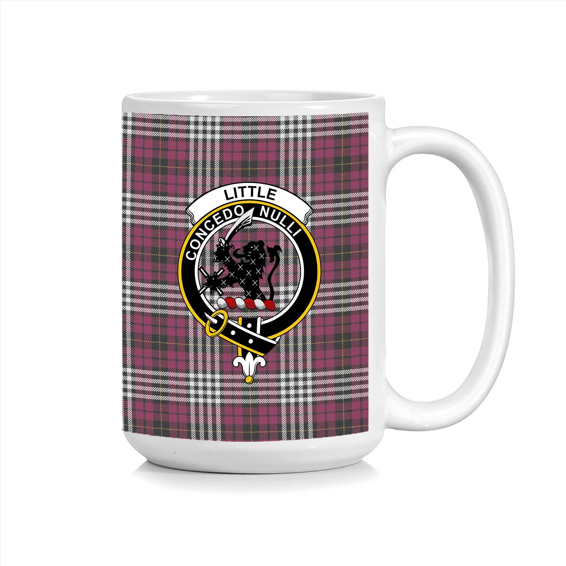 ScosTee Shop Scottish Little of Morton Rigg Modern Crest Tartan Ceramic Mug