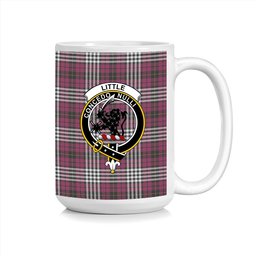 ScosTee Shop Scottish Little of Morton Rigg Modern Crest Tartan Ceramic Mug